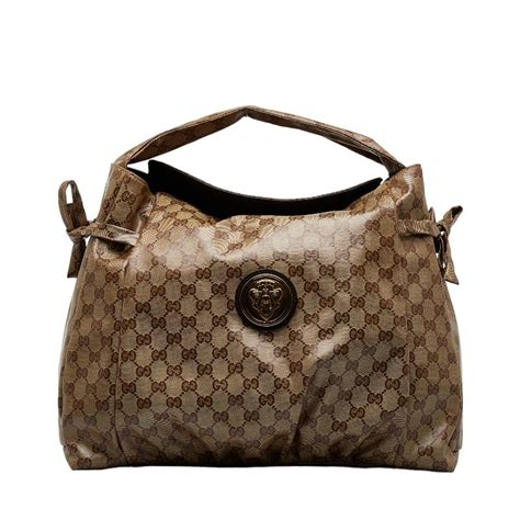 gucci crystal hobo oro|GUCCI Crystal Monogram Hysteria Hobo .